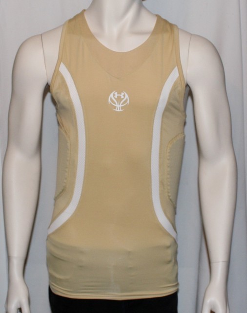 Under Armour Basketball MPZ HeatGear Lightweight Padded Shirt XL Tan eBay