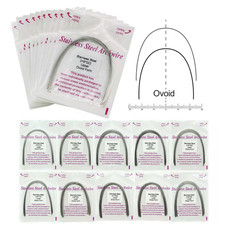 Dental Orthodontic Arch Wire Stainless Steel Rectangular Ovoid Upper Lower 16X22