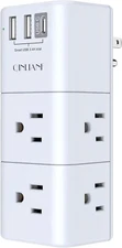 USB Outlet Extender Surge Protector - QINLIANF Multi Plug Outlet with Rotatin...