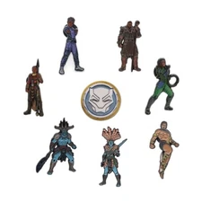 Official WAKANDA FOREVER Authorized Marvel Black Panther Enamel Lapel 8 PIN SET