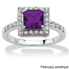 Natural Amethyst Gemstone with 925 Sterling Silver Ring for Women's 3512