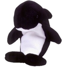 TY Beanie Baby - WAVES the Whale ODDITY  w/ Echo Hang  Tush Tags  7 inch 