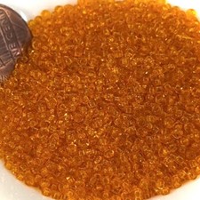 Rocailles 10/0 2.3mm Topaz Transparent Preciosa Czech Glass Seed Beads 30g CS019