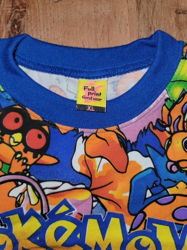 RARE 90's Vintage Boys Pokémon / Pikachu Shirt XL Hard To Find, Colorful TCG 141 - Picture 5 of 6