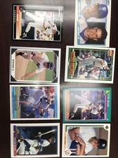 Kevin Maas 8 Card Lot baseball with 1990 Fleer RC  Yankees Hof