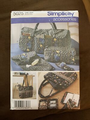 Simplicity 5025 Duffle Tote Case Organizer Sewing Pattern UNCUT NEW