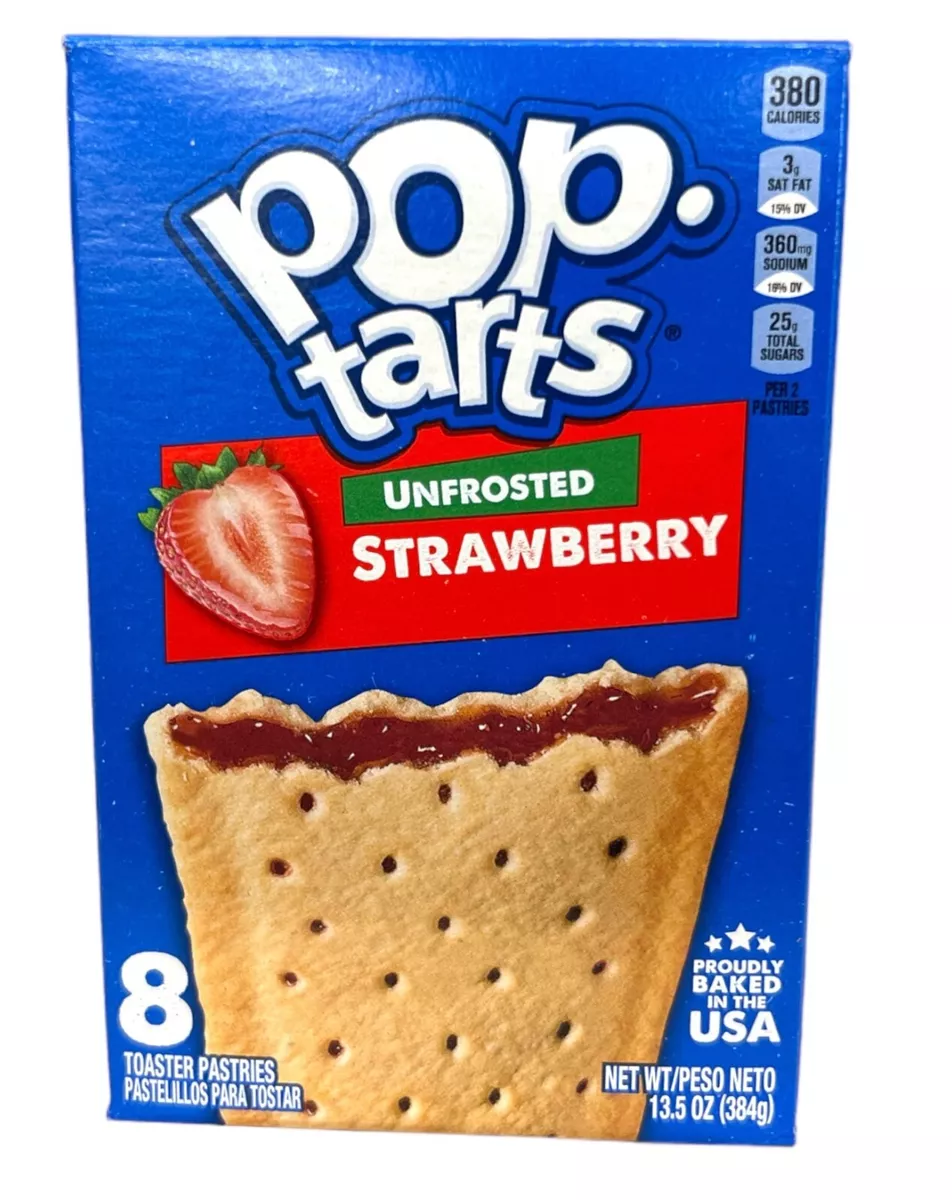 Kellogg s Pop Tarts Unfrosted Strawberry Toaster Pastries 13.5 oz