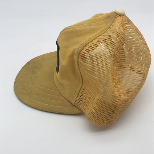 Vintage Cat Diesel Power Snapback Patch Hat Mesh Trucker Cap Yellow Semco - Picture 5 of 12