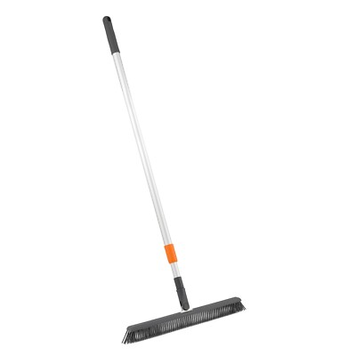 Slim Silicone Household Broom, Rubber Broom with Telescopic Handle