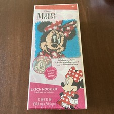 Mini Mouse Kit  74886 Latch Hook Kit Disney 12x12" NEW