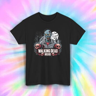 Walking Dead Inside Shirt Zombie Skull Funny Halloween Horror Tee S-5XL