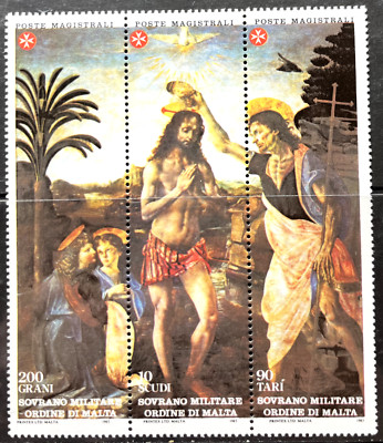 S.M.O.M.  1985 San Giovanni Battista. Triptych by Leonardo and Verrocchio