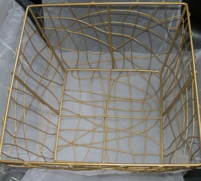 Avon Gold Tone specialty shop Wire cheap DIY Gift Cell Tissue Kit Paper Ribbon Basket