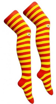 Ladies Over The Knee Red And Yellow 