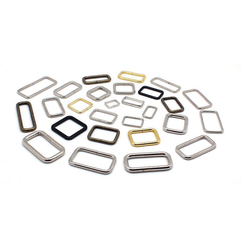 5 PIEZAS Anillos rectangulares de metal para correas Cinturón cinta hebillas bolso hágalo usted mismo