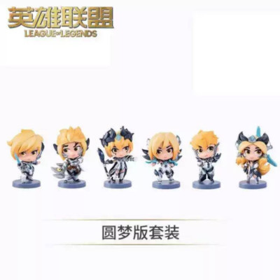 New Official League of Legends LOL IG Champion Set 6 MIni Statue Pvc Figures Toy