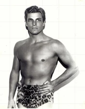 BUSTER CRABBE - 10" x 8" b/w  Bare Chested Photograph TARZAN THE FEARLESS 1933