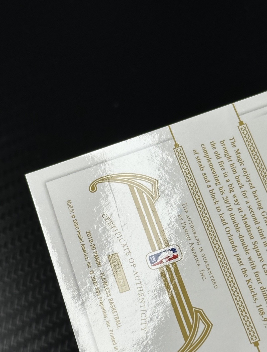 2019-20 Panini Flawless Basketball HORACE GRANT Auto Gold /10 #FA-HGR view 5