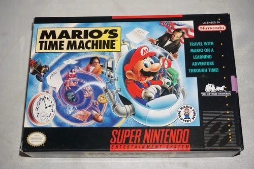 Mario's Time Machine (Super Nintendo SNES) Complete in Box CIB