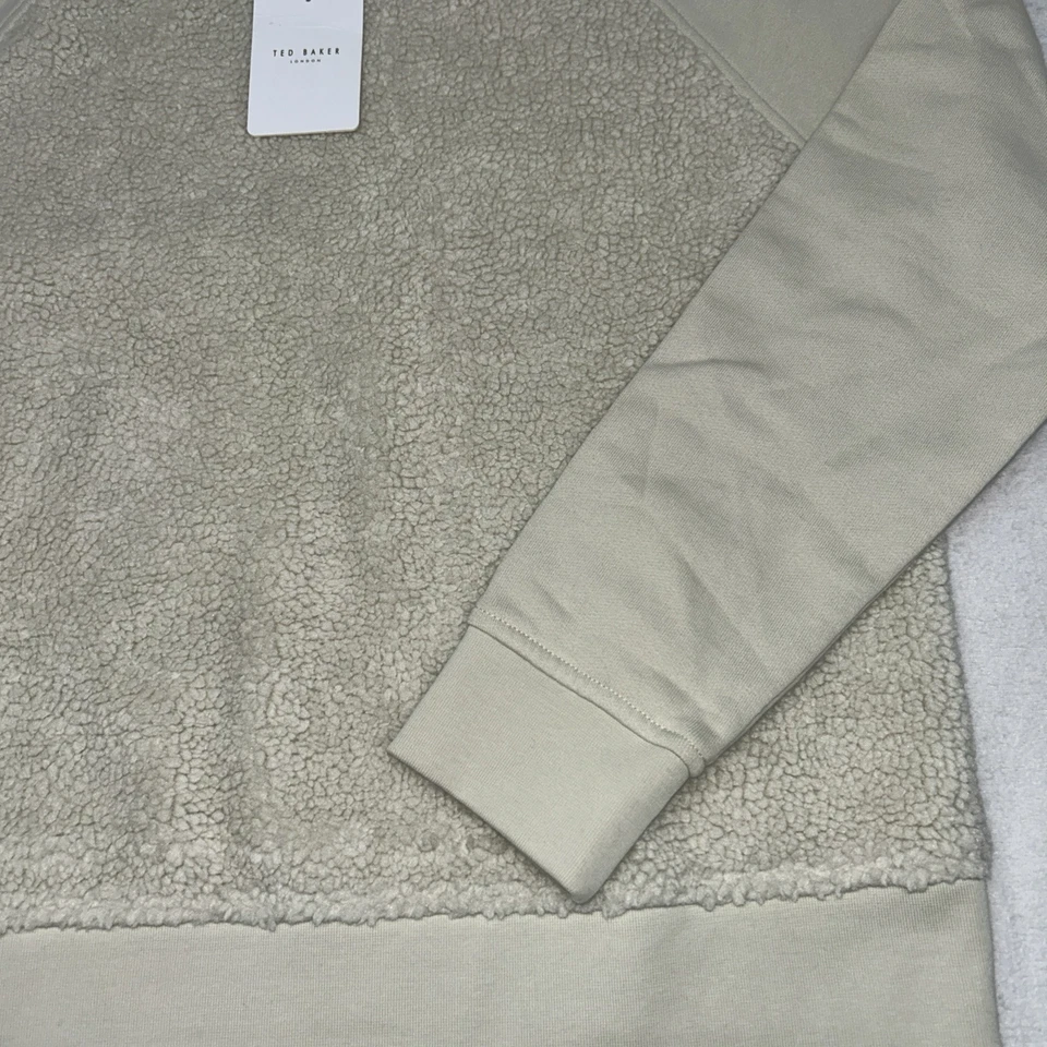 Sudadera polar de piel sintética Sadieee Borg TED BAKER, NUEVA CON ETIQUETAS cuello redondo, talla 2, $150 Foto 4 de 4