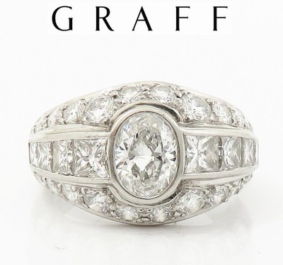 NYJEWEL Graff 18k Gold 4.22ct Diamond Ring W. Paper & Pouch 