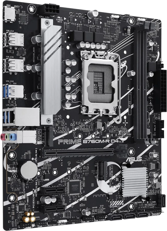 ASUS PRIME B760M-R D4 (Socket 1700/B760/DDR4/S-ATA 6Gb/s/Micro ATX) - Image 3 of 4