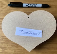 New Wooden Hearts Shapes Craft Supplies, Wedding Decoration, Scrapbook Embellish