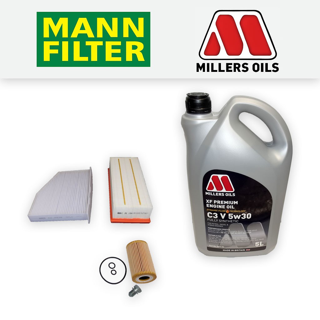 SERVICE KIT for VW GOLF MK6 1.6 TDI OIL AIR CABIN FILTERS +5w30 OIL (2009-2016)