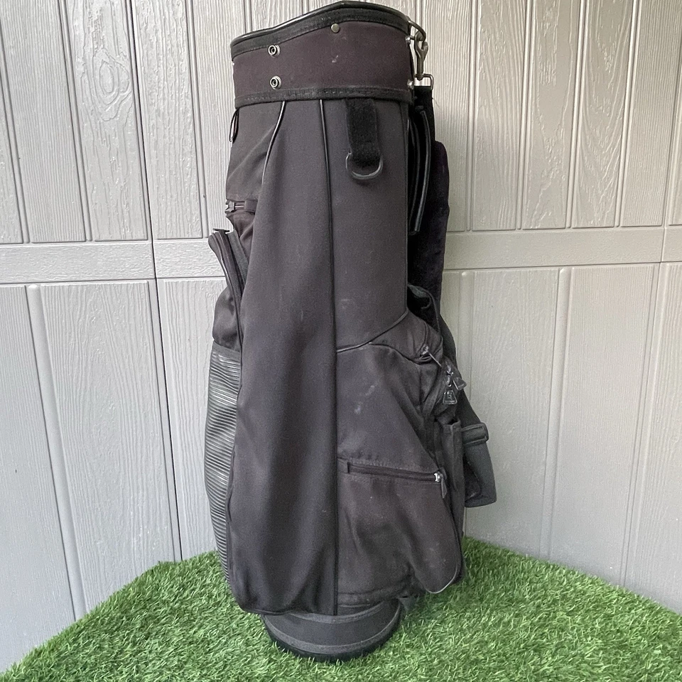 Bennington Quiet Organizer 14-Way Cart Golf Bag Black w/ Rain Hood USA Made - Image 4 of 4