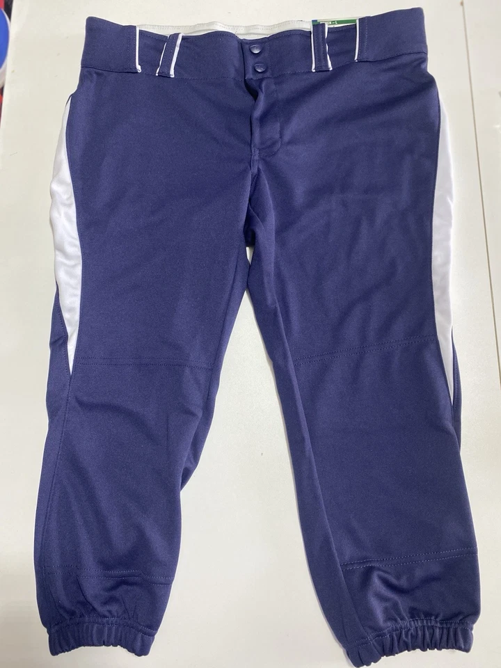 3 pares de calças de softbol Champro Sports. Feminino L. azul marinho/branco. - Imagem 2 de 4