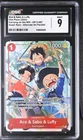 Ace & Sabo & Luffy (Alternate Art) OP13-007 Carrying On His Will Foil - CGC NM 9