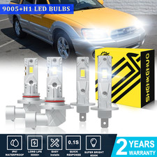 LED Headlight 9005 H1 High Low Beam Bulbs 6500K White For Subaru Baja 2003-2005
