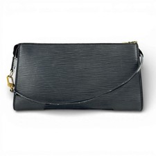 LOUIS VUITTON Pochette Accessory Pouch Black M52942 Epi Noir Light signs of use