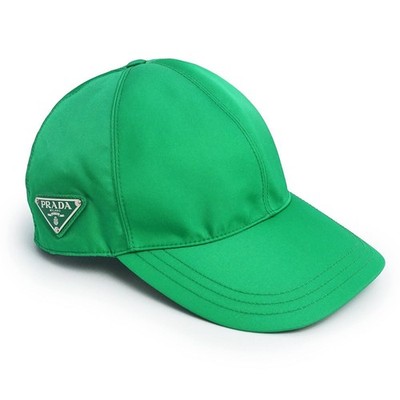 Prada Re-Nylon Baseball Cap Hat M Size 58cm Nylon Green Silver