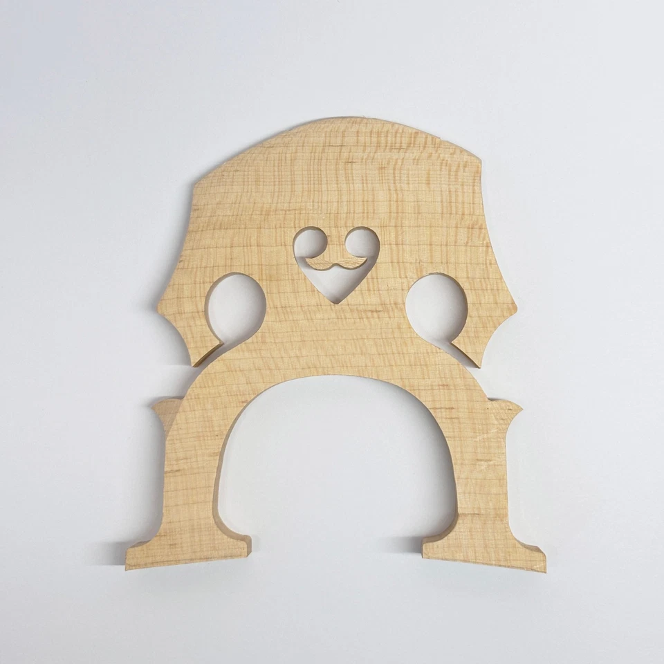 4/4 Cello Maple Bridge Polished Fitted Parts Fitting Use Directly C String 92mm - Image 3 of 4