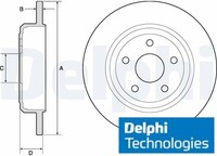 2X Bremsscheibe Delphi BG4772C 2 Bremsscheiben Hinterachse Hinten FüR Jeep