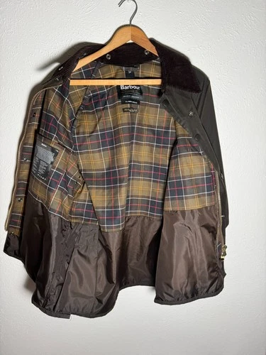 Barbour Classic Bedale Waxed Jacket Olive Men's 40 Made in England Worn Once image 2