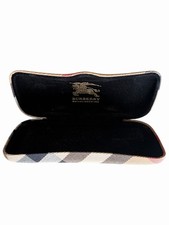 Burberry Classic Nova Check Plaid Clam Shell Hard Eye Glass Case