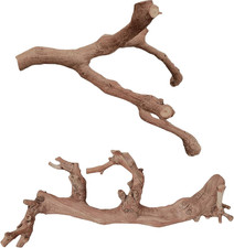 2PCS Reptile Wood Branches Decor,Lizard Habitat Natural Wood Decoration,Snake Cl