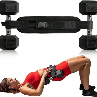 #ad Exercise Hip Thrust Belt For Dumbbells Weights Kettlebells Booty Band For Gym $8.95