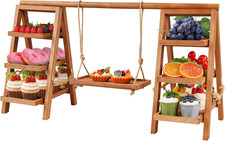 Wooden Cupcake Stand, 3 Tier Cupcake Display Stand for Dessert Display, Dessert