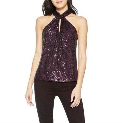 Parker Dallas Sequined Halter Top Size M
