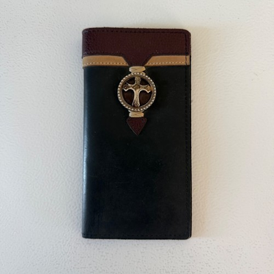 #ad #ad Texas Leather Manufacturing western rodeo wallet silver cross concho $21.60