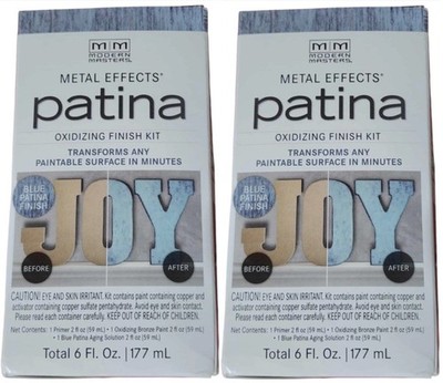 2 Modern Masters Metal Effects Patina Kit Blue New 306291 For Crafts Painting