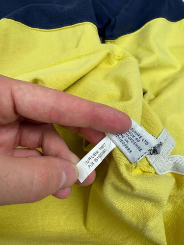 Vintage Polo Ralph Lauren Rugby Long Sleeve Striped Shirt Men Sz L yellow by Ralph Lauren, Size L, $65 - Photo 8