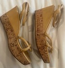 PRADA Donna Beige Cipria Patent Leather Slingback Wedge Cork Sandal - 38 $895 — photo 5