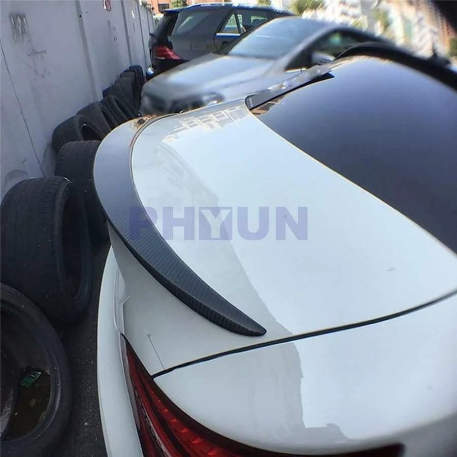 Car Trunk Spoiler Lip Gloss Black For Mercedes-Benz C117 CLA200 CLA250 2013-18 - Imagem 4 de 4