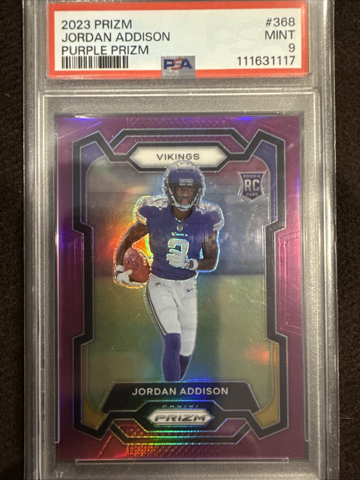 2023 Panini Prizm - Jordan Addison #368 Purple Prizm /125 (RC) COLOR MATCH!