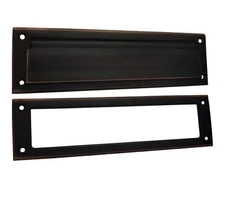 QCAA Solid Brass Mail Slot with Interior Back Plate 13” X 3.625” Venetian Bronze