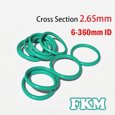 Grün (FKM) O-Ringe 6-360mm Innendurchmesser 2.65mm Querschnitt Dichtungsring